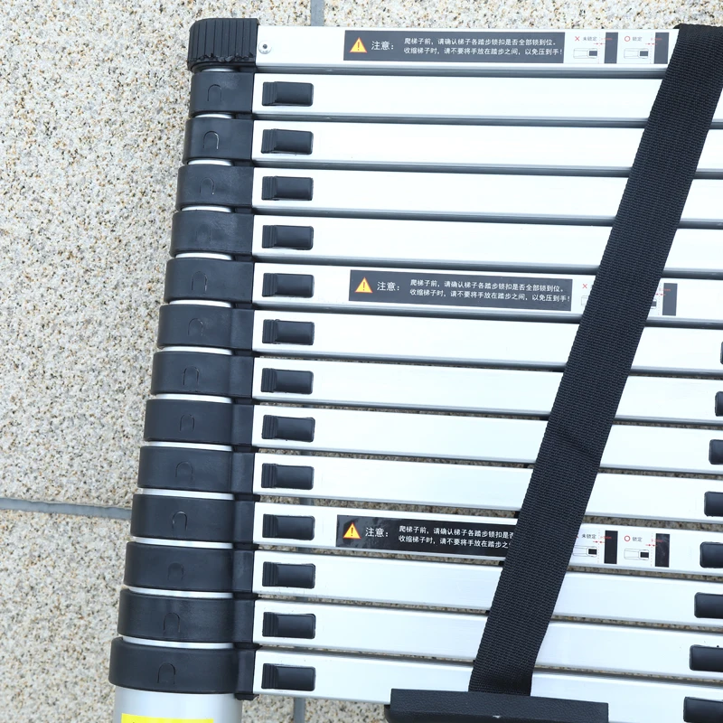 Aluminum alloy telescopic ladder Thickened straight Single-sided Folding one-word Portable household