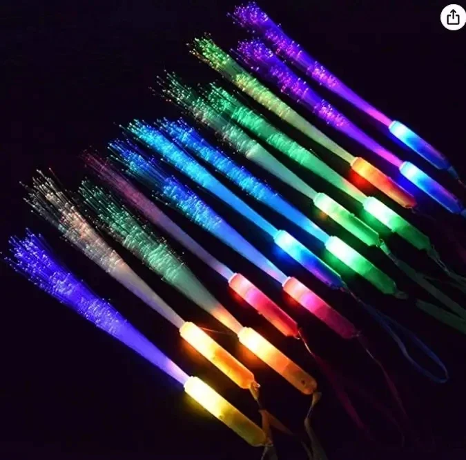 1-10Pcs LED Glow Stick Colorful Fiber Glow Stick LED Toy Party Night Light Props Christmas Birthday Gift Wedding Party Gifts