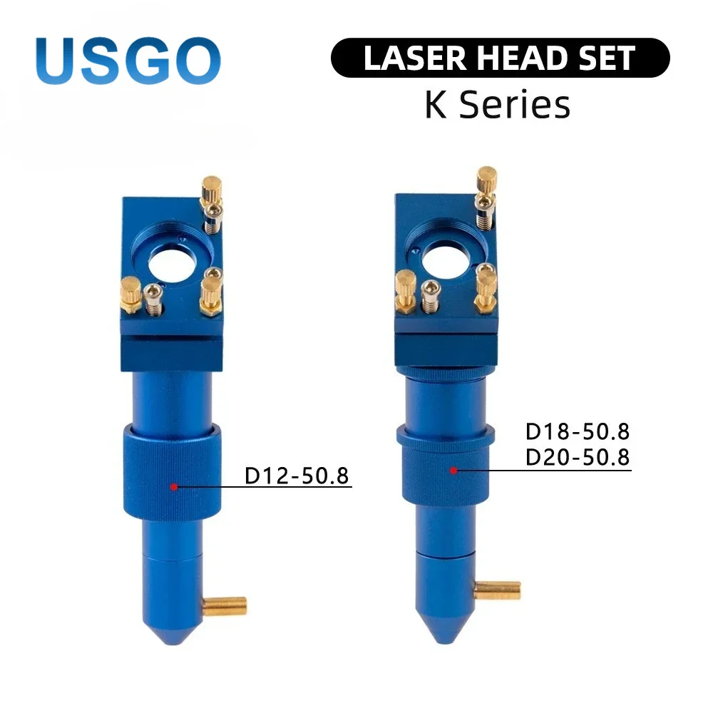 K Series CO2 Laser Head Set with Lens 1st 2nd Mirror Mount 20mm for K40 2030 4060 5030 Laser Engraving Cutting Machine