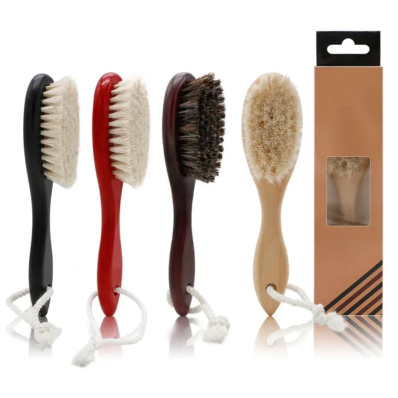 Shave Beard Brush Barber Carving Cleaning Brush Double-sided Comb Brush Bristle Hair Beard Styling Tools for Men Pro Для Волос