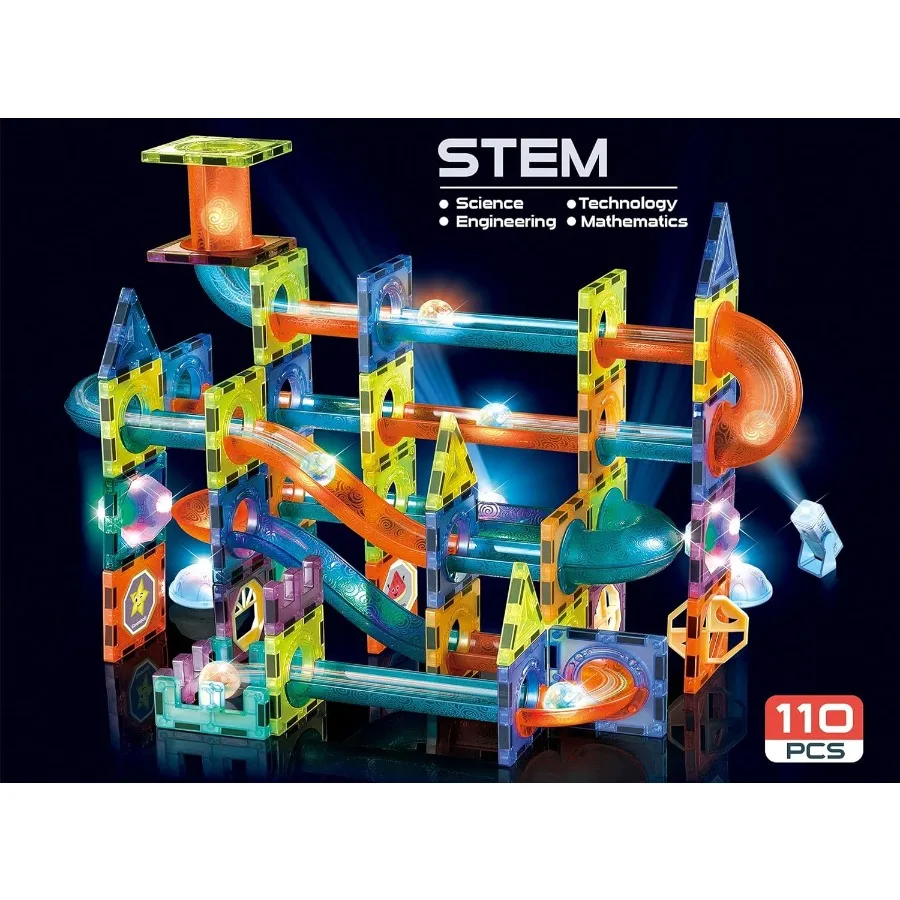 

Lightweight Magnetic Building Blocks 3D Transparent Puzzle STEM Building Blocks Toys for 3 4 5 6 7 8 10+ Years Old Boys Girls C
