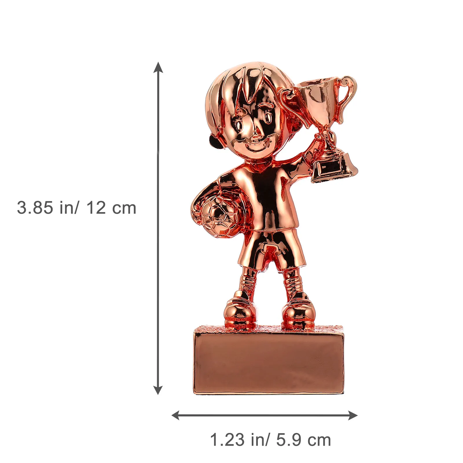 Small Soccer Award Trophy Resin Golden Plating Desktop Decoration Prize Cup Party Game Favor Football Competition Incentive