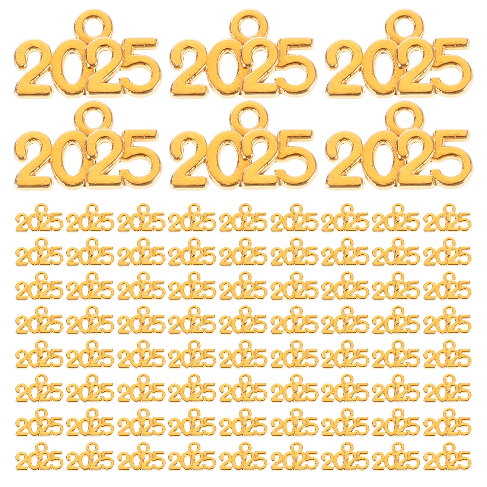 

100 Pcs 2025 Pendant Alloy DIY Charms for Bracelet Making Necklace Jewelry Pendants Crafts