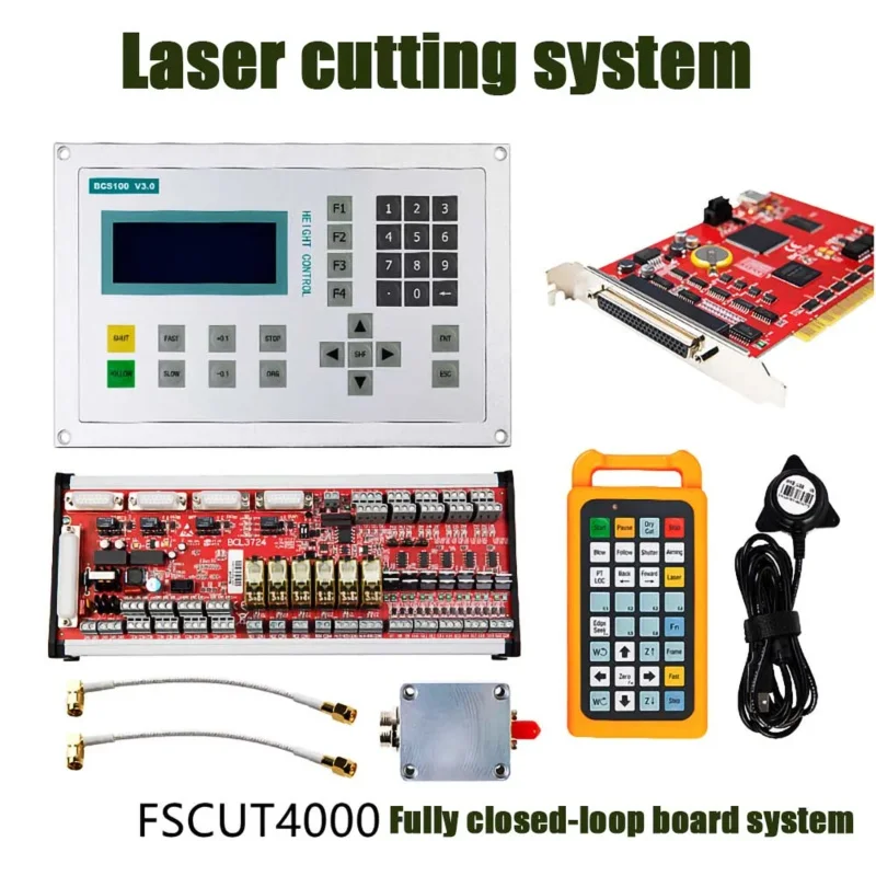 

FSCUT2000 Laser Cutting System Set BCS100 Height Controller PCI Controller Card Amplifier Board Cable Wireless Remote Control