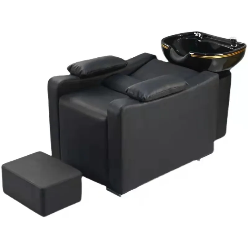 

Modern Luxury Shampoo Chairs for Hair Salon with Classical Style Sink Basin