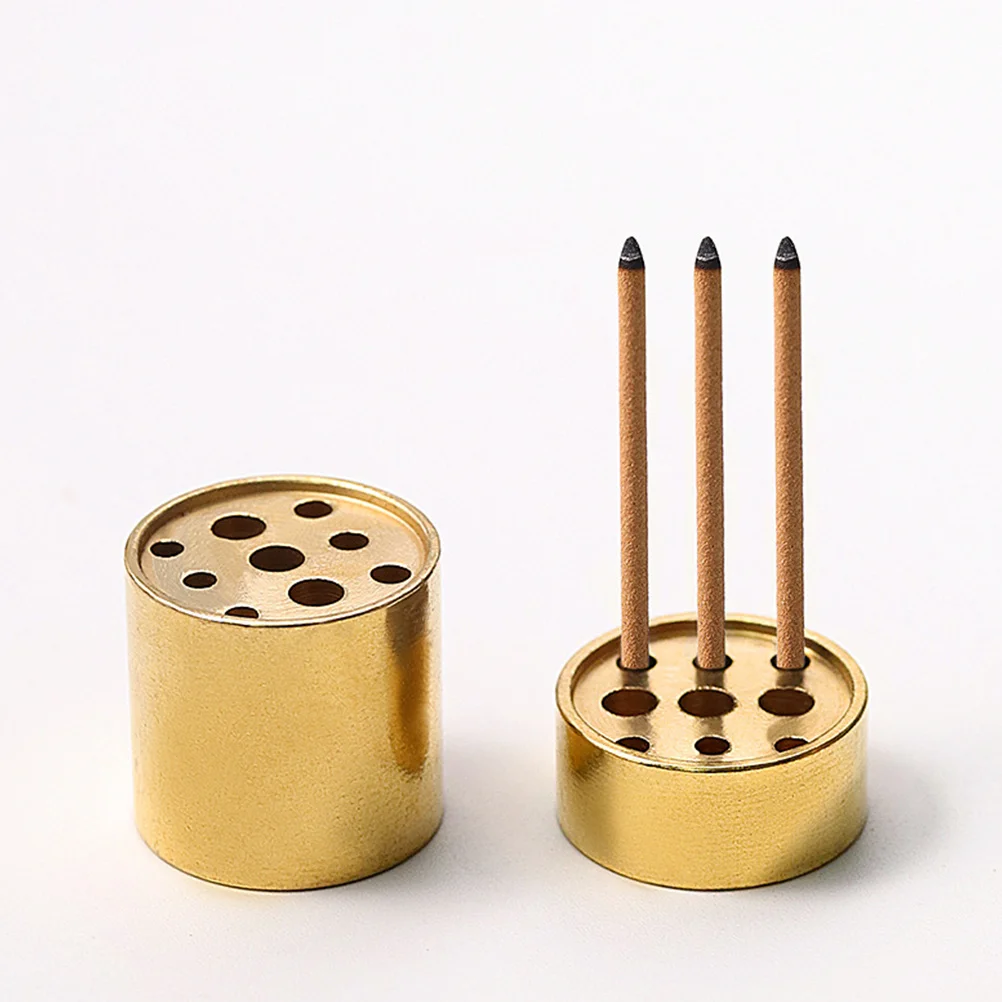 

4pcs Copper Incense Holders 9 Hole Design Retro Living Room Decor Multi Stick Burner x 2cm 2cm x 1cm Smooth Surface