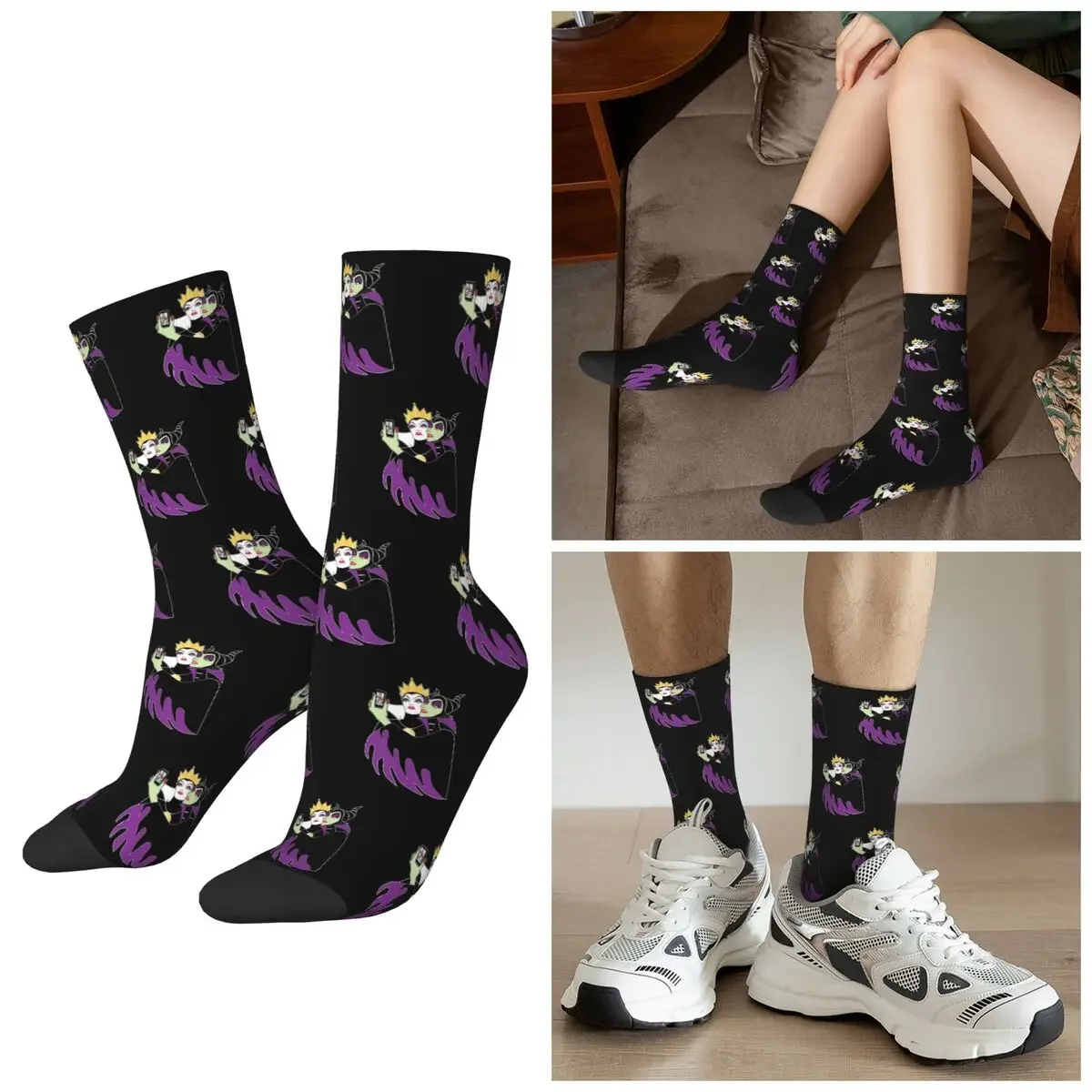 

All Seasons Wicked Selfie Socks Harajuku Sport Middle Tube Socks Sweat Absorbing Stockings for Men Women Valentine's Day Gifts