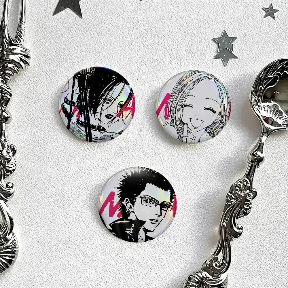 Anime Peripheral Nana Osaki Rock Button   Cute Cosplay Badge DIY Clothing Bag Hat Decor Accessories Jewelry Pins Xmas Gifts