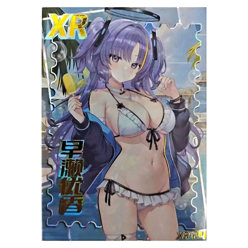 Anime Goddess Story Rare XR Refraction Foil Elysia Barbara Bronya Clorinde Lisa Toys for boys Collectible Cards Birthday Present