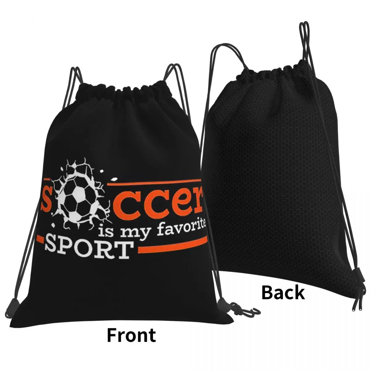Soccer Player Soccer Team Soccer Rugby Goal Backpacks Drawstring Bundle Pocket Sundries Bag Book Bags For Man Woman Students