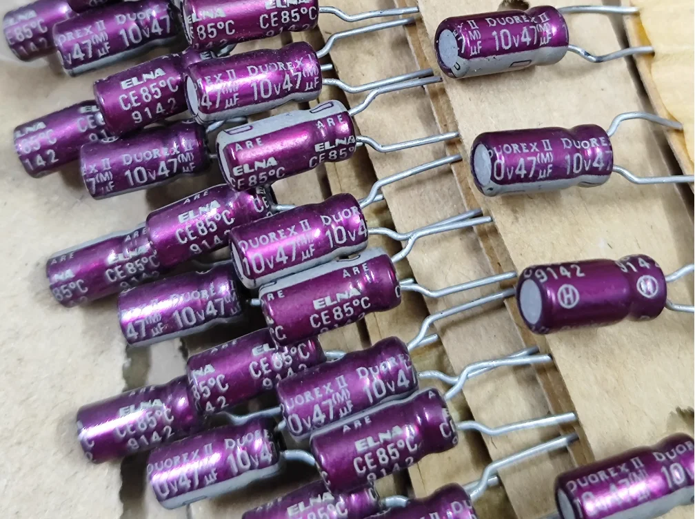 20pcs/lot original Japan ELNA 10V 47UF DUOREX II 5x11 ARE Exclusive Purple Robe Fever Audio Capacitor Copper Feet free shipping