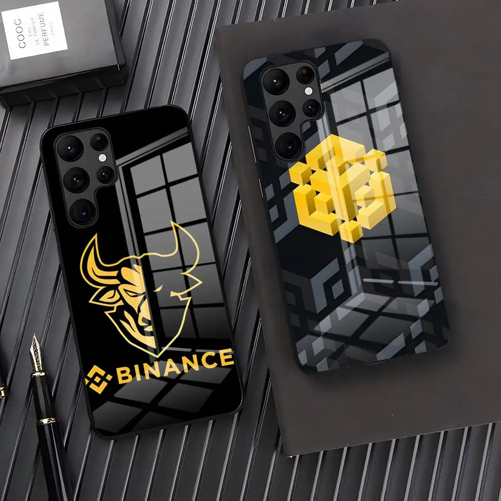 B-Binance Phone Case For Samsung S26 S25 Plus S20 S20 Plus S22 Ultra S23 FE S21 Plus S21 Ultra Glass Cover