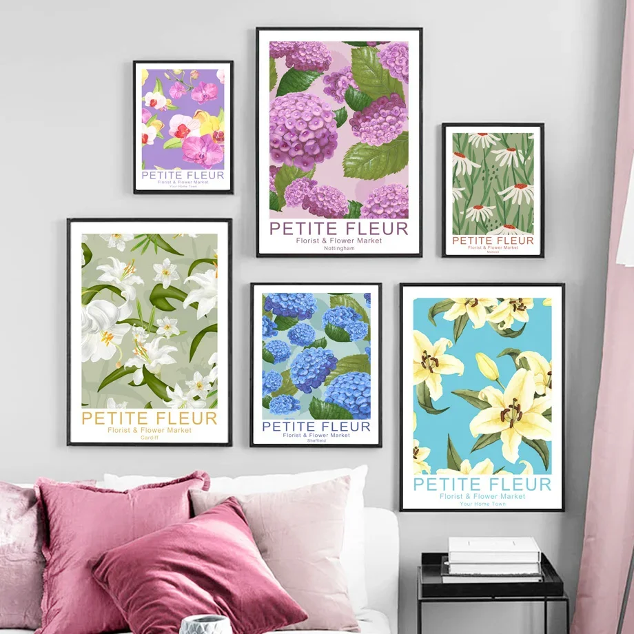 Abstract Flower Market Florist Watercolor Posters Wall Art Aesthetics Print Canvas Painting for Living Room Modern Home Decor