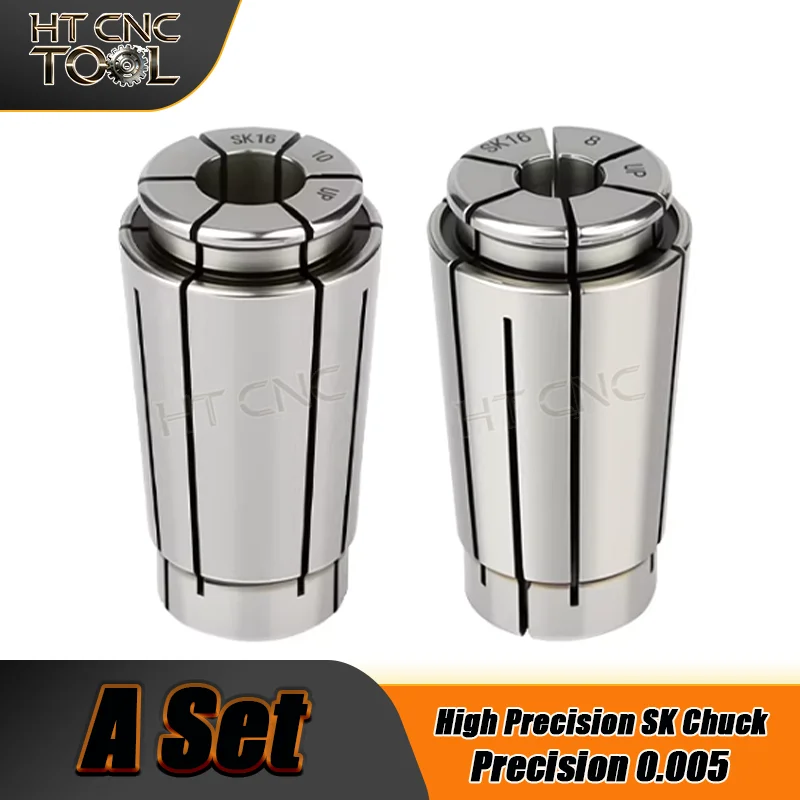 High Precision 0.005 Tool Holder Collet SK Chuck SK6 SK10 SK16 CNC Collet Chuck Drilling Spring Machine Center Chuck