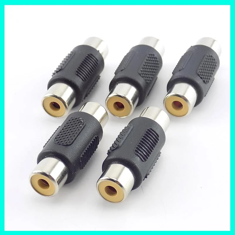 2/5/10Pcs RCA Female to Female Coupler for CCTV Camera System - AV Video Audio Cable Connector Adapter Plug E3