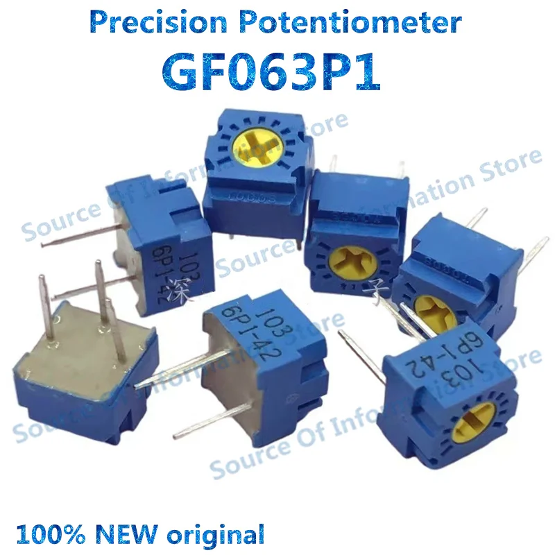 

50PCS precision potentiometer GF063P1-B103K 10K ohm 20K 50K 100K instead of 3362P 100% New original