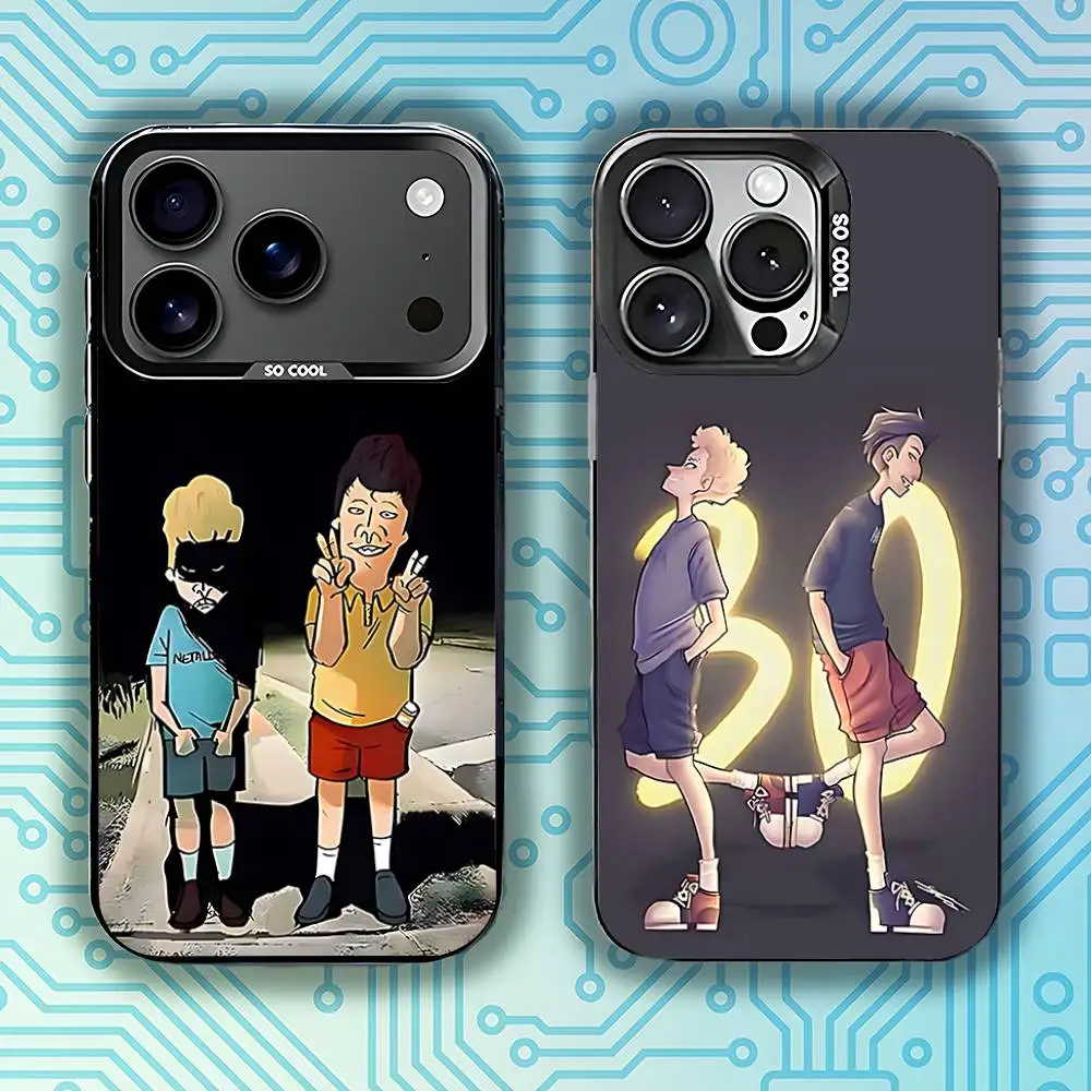 

B-Beavis and Butthead Phone Case For iPhone 17,16,15,14,13,12,11,Pro,Max,Plus,E,Air,Mini Black Tpu Cover