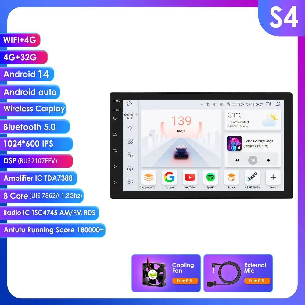 Autoradio 2 Din 7 ″ Android Multimedia Speler Gps Wifi Bluetooth Speler Voor Universele Autoradio Stereo Video Navigatie Swc Wifi