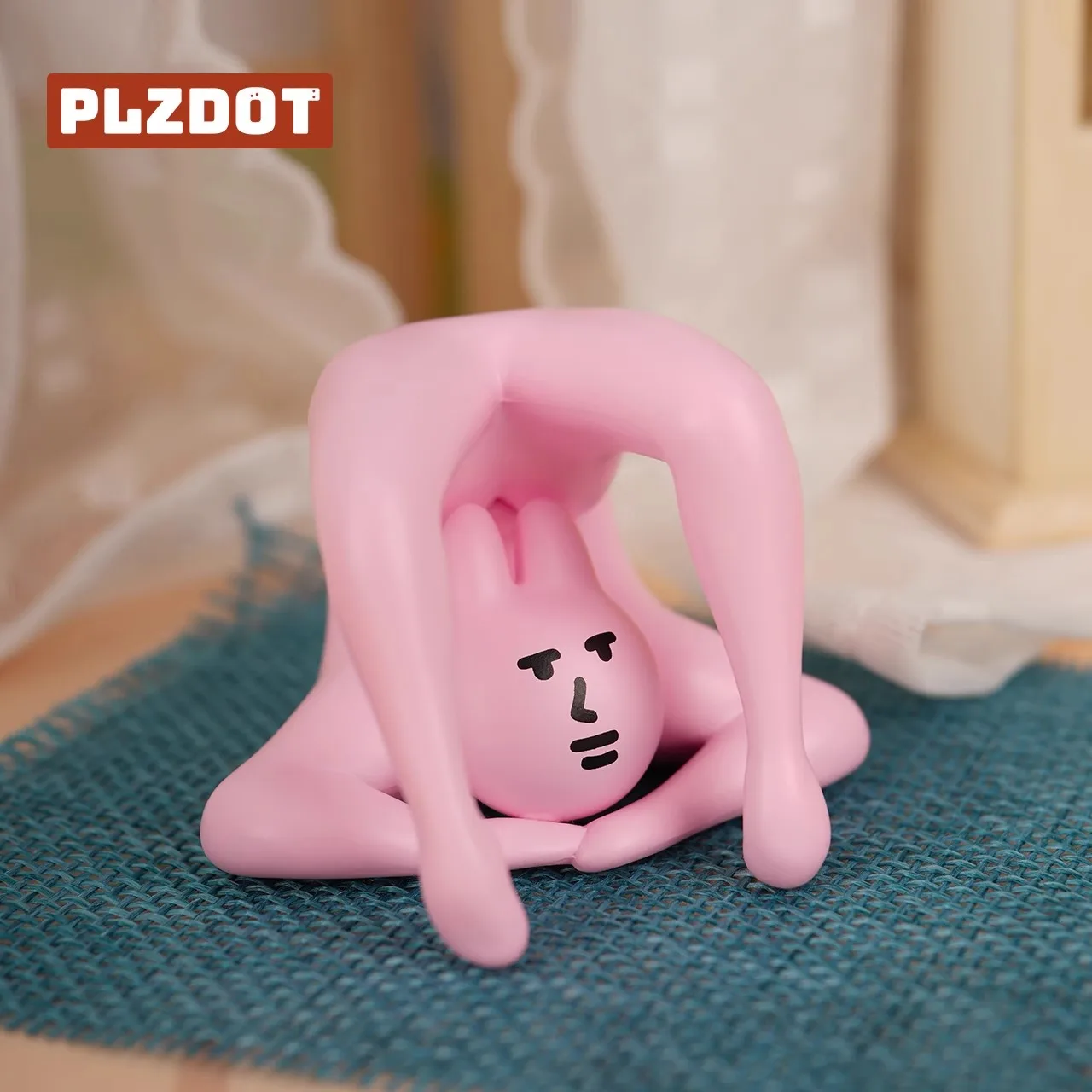 Original Plzdot Blind Box Pink Rabbit Abstract Series Mini Funny Cartoon Anime Figures Toys Desk Decoration Birthday Gift