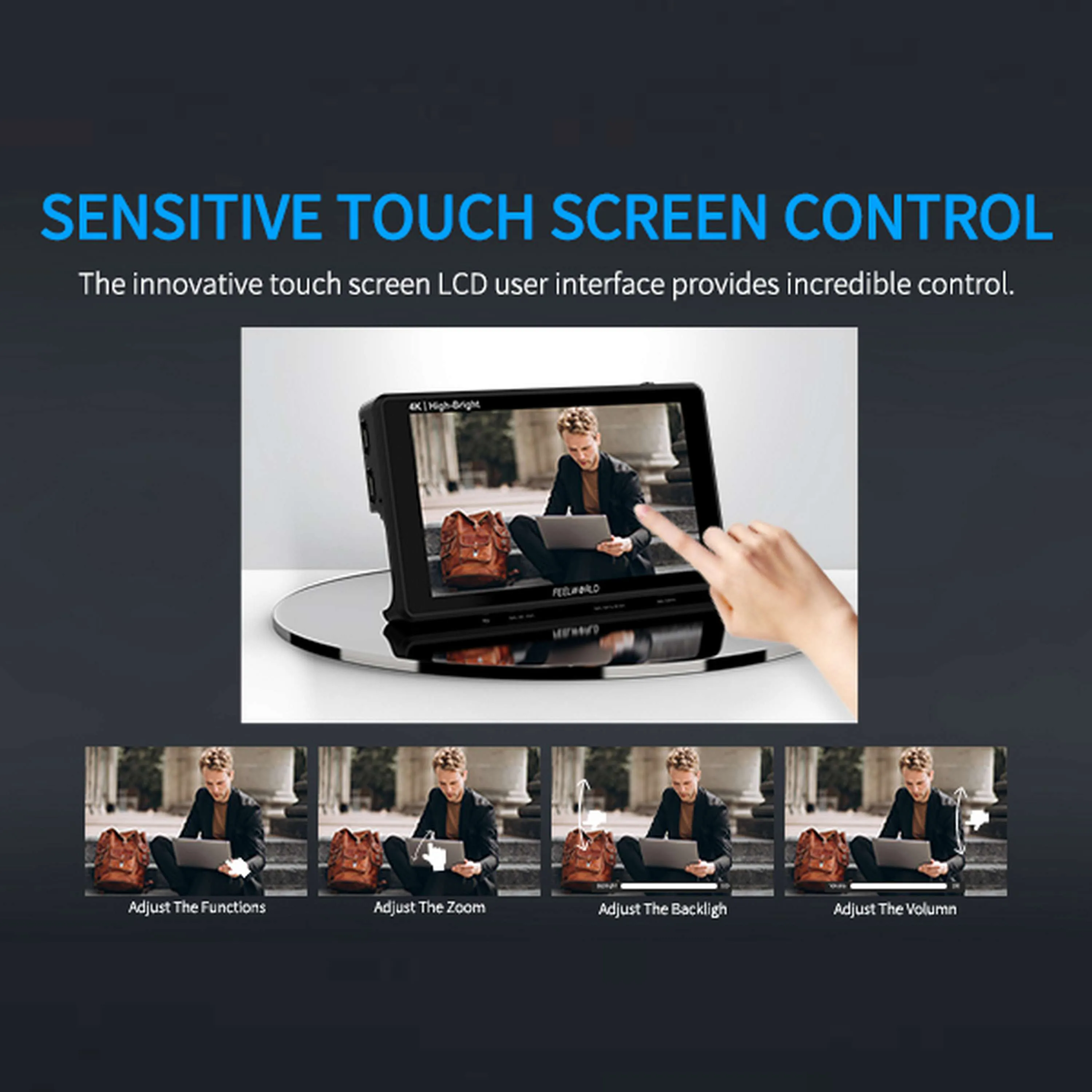 Feelworld LUT6 6 "2600nits HDR كاميرا مراقبة ميدانية IPS شاشة تعمل باللمس ثلاثية الأبعاد LUT ، OEM شعار مخصص المصنع مباشرة بالجملة الطلب السائب