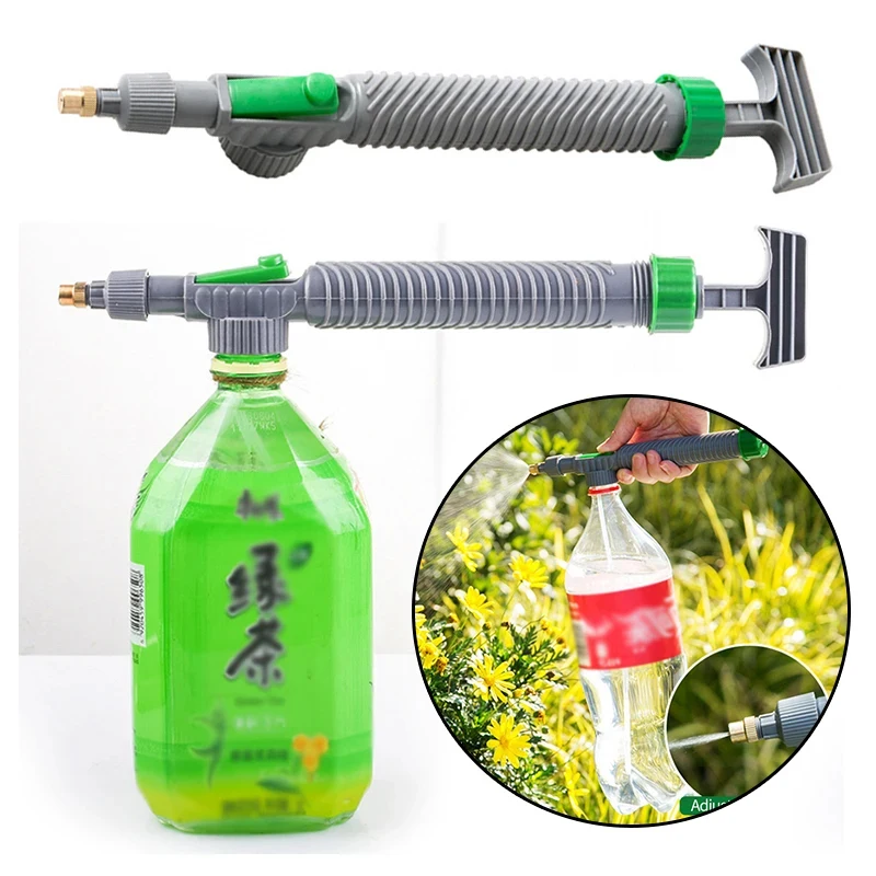 Boquilla pulverizadora ajustable de alta presión para botellas, herramienta portátil de pulverización de agua para jardín y granja