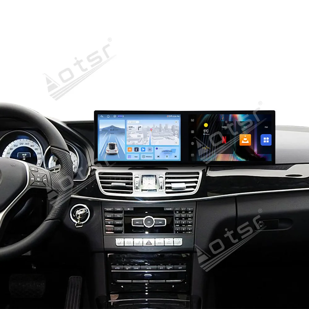 For Mercedes Benz E Class 2013-2015 Dual 11.5 Inch Screen Car Radio Android 14 Video Player Stereo GPS DSP Carplay Head Unit