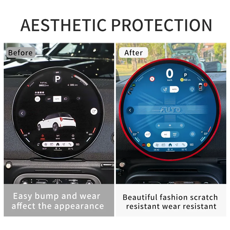 For Mini Cooper U25 F65 F66 J01 J05 Countryman Car Central Control Screen Decoration Ring ABS Navigation Screen Car Accessories