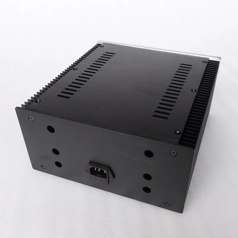 Amplificatore di potenza in alluminio pieno di alta qualità Custodia fai da te Amplificatore HIFI Telaio con manopola del volume 240 * 120 * 257mm