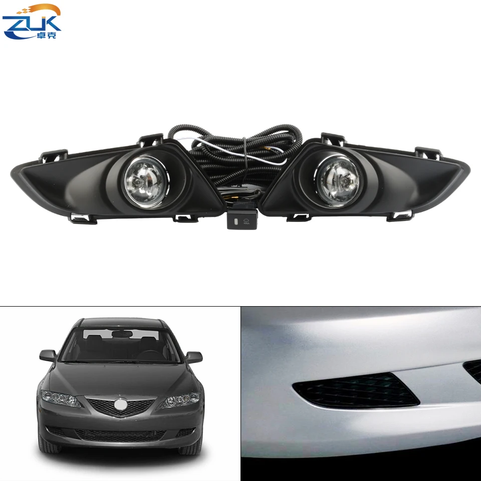 For Mazda 6 Atenza GG 2003-2005 Car Accessories Additional Front Bumper Fog Light Anti-Fog Lamp Set Upgrade Foglight Foglamp Kit