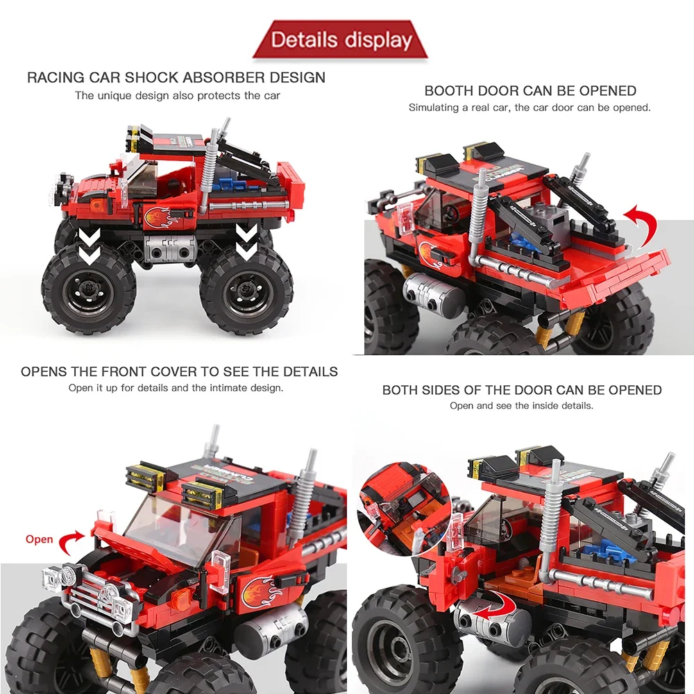 DIY Car Truck Building Block Set Toys Self Assembly Model Creative Desktop Decor Jeep Bricks Toy for kids Educational