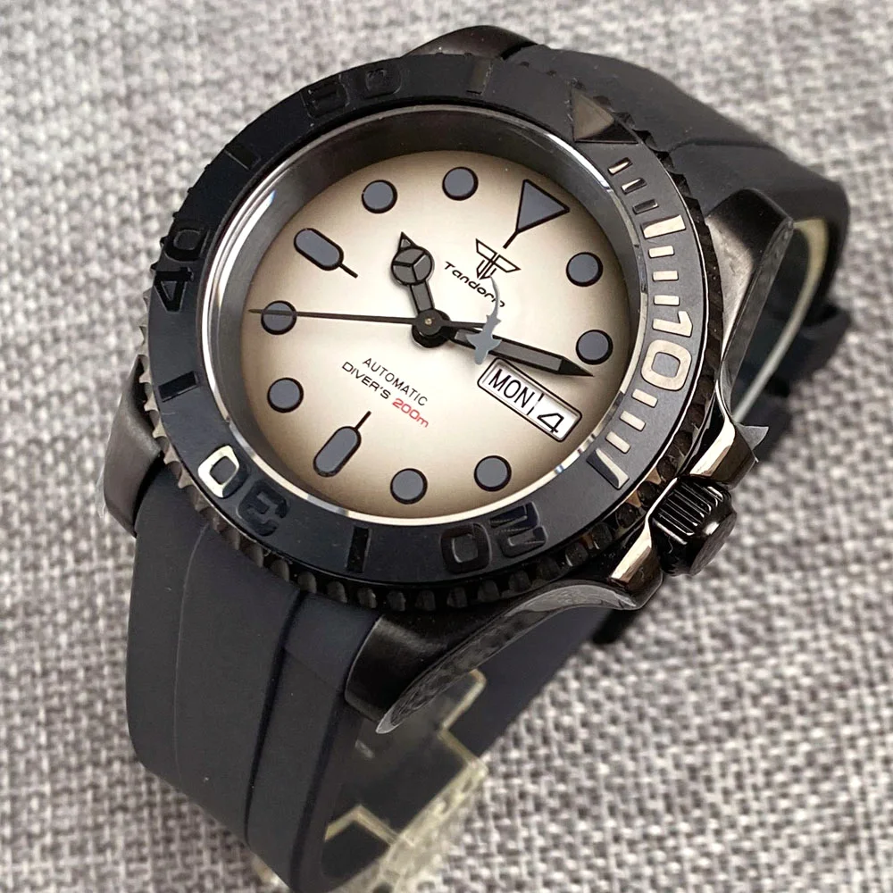 Imagem -03 - Relógio Relógio Luminous Shark Masculino Mergulho Tandorio Vidro Luminous Sapphire Moldura Universal Alta Qualidade Nh36a 20atm 40 mm