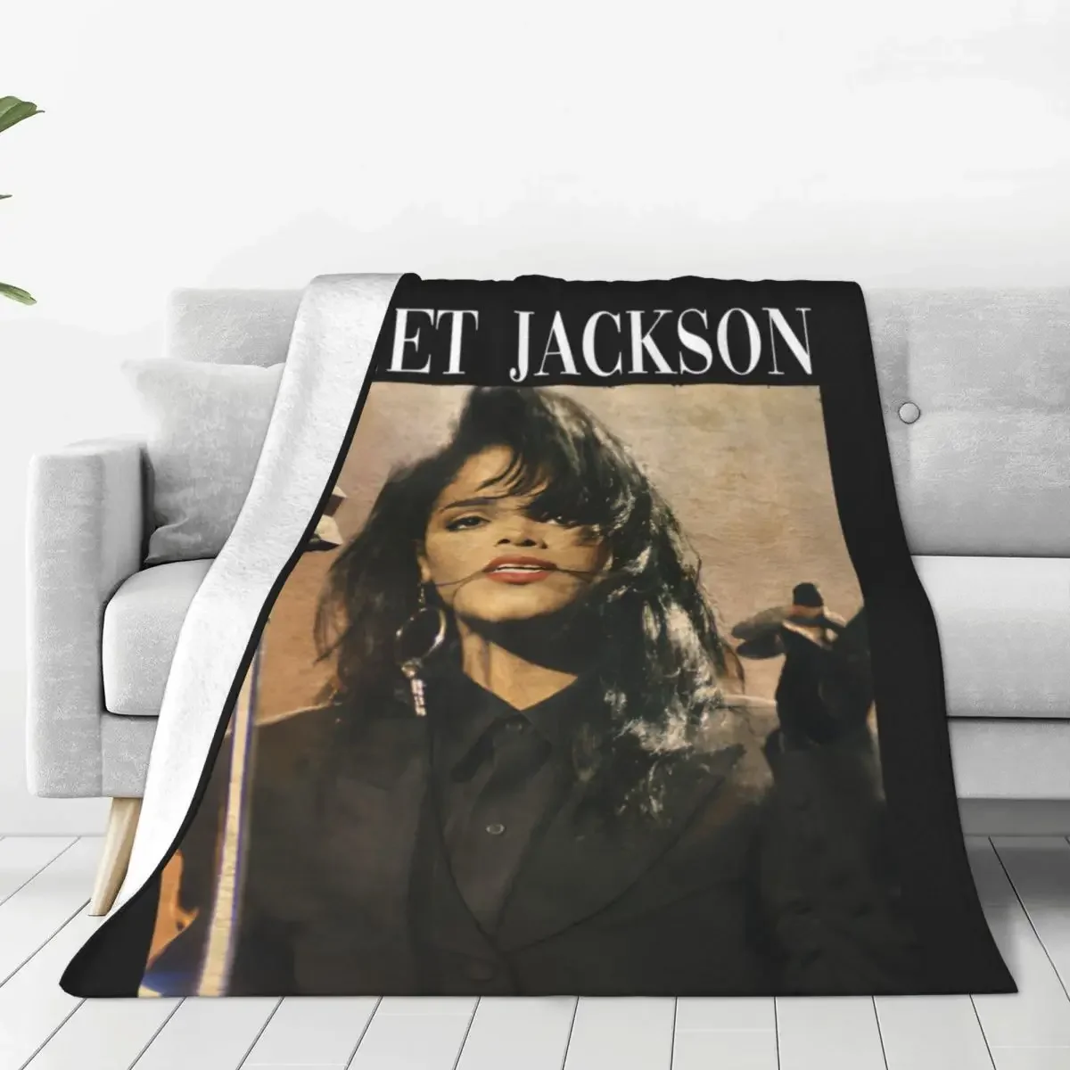 Janet Jackson Blanket American Singer Camping Flannel Throw Blanket Soft Warm Bedroom Design Bedspread Gift Idea