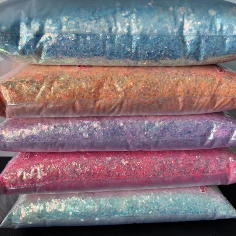 10g/Bag CHM Pastel Chunky Glitter Rainbows Mixes Glitter For Face Body Hair Nail Art Resin Craft Nail Accessories Decorations