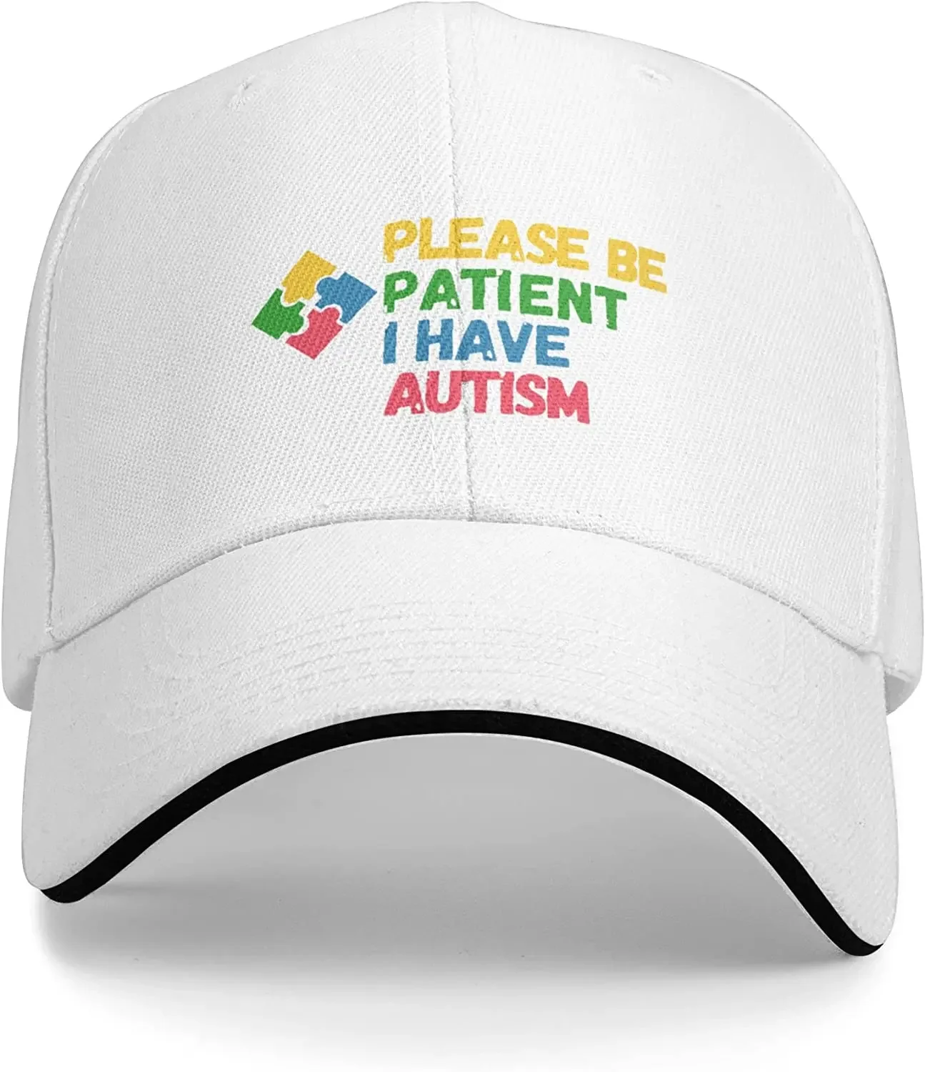 Please Be Patient I Have Autism Hat, Trucker Hat for Men Women Outdoors Snapback Hat