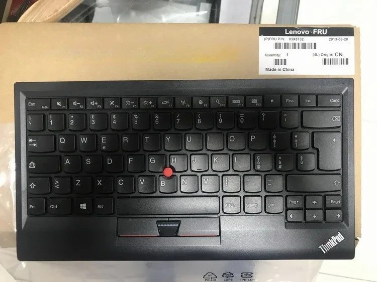 

Lenovo Thinkpad 0B47190 ku1255 USB Small Red Dot Wired Keyboard Itlily