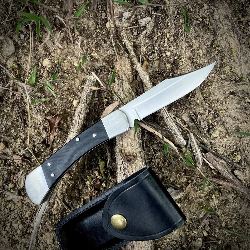 

Tactical Outdoor Folding Knife KB 110 D2 Steel Blade Black G10 Handle for Hiking Hunting with Non-Slip Grip EDC Tools