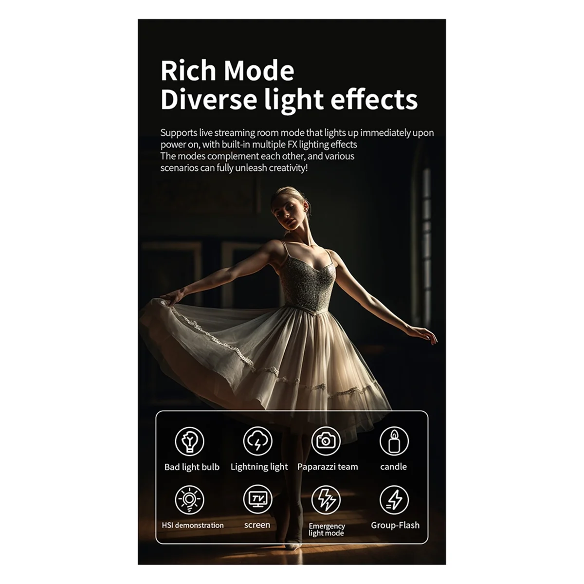 ملء Light80W COB فيديو عكس الضوء ضوء 2500-6500K ضوء LED للتصوير الفوتوغرافي لفيلم استوديو الصور