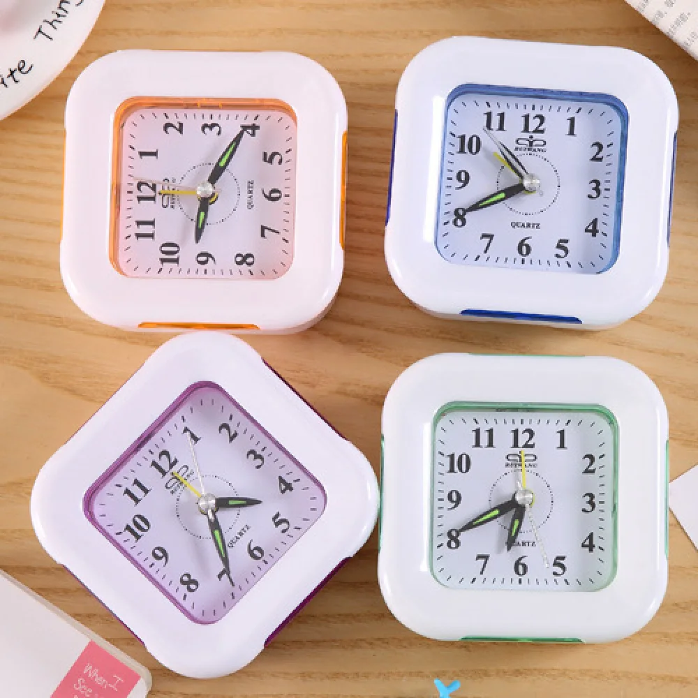Fashion Minimalist Alarm Clock Plastic Modern Desk Watch For Yuelu Children Bedside Decor Silent Time Management Tool