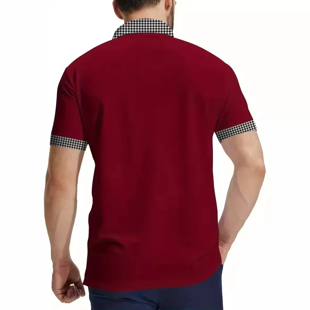 Cross-border Summer Fast-selling Amazon Men's Short-sleeved POLO Shirts Button-down Color Men's Sports POLO Shirts