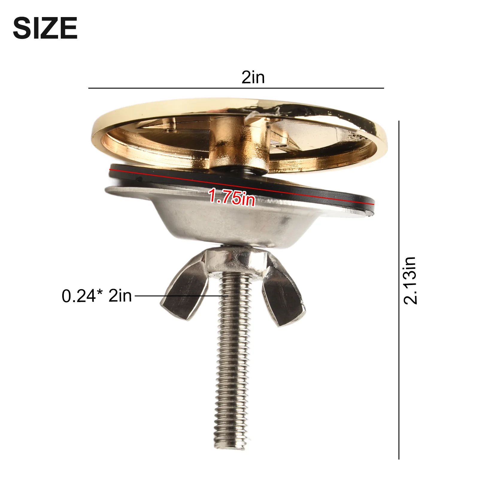 

Bronze Gold Sink Stopper Sink Stopper Sturdy 5x7x1.2cm Not Easily Deformed Stainless Steel screws For 12-49mm Hole Diameter