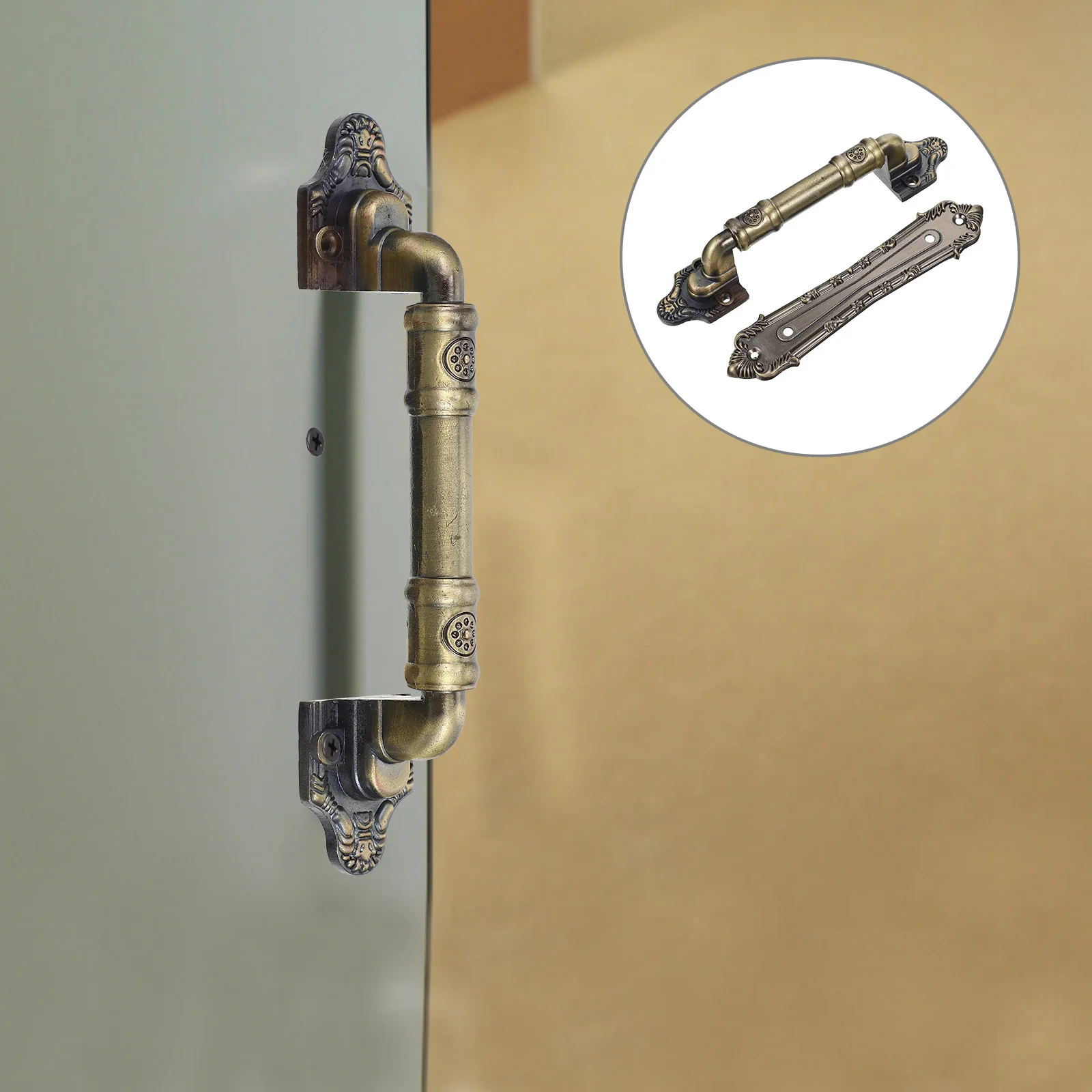 1 مجموعة سبائك انزلاق مقبض باب الحظيرة استبدال مقبض سحب معدني للبوابات الخشبية الأبواب الزجاجية المرآب سقيفة الباب الأجهزة