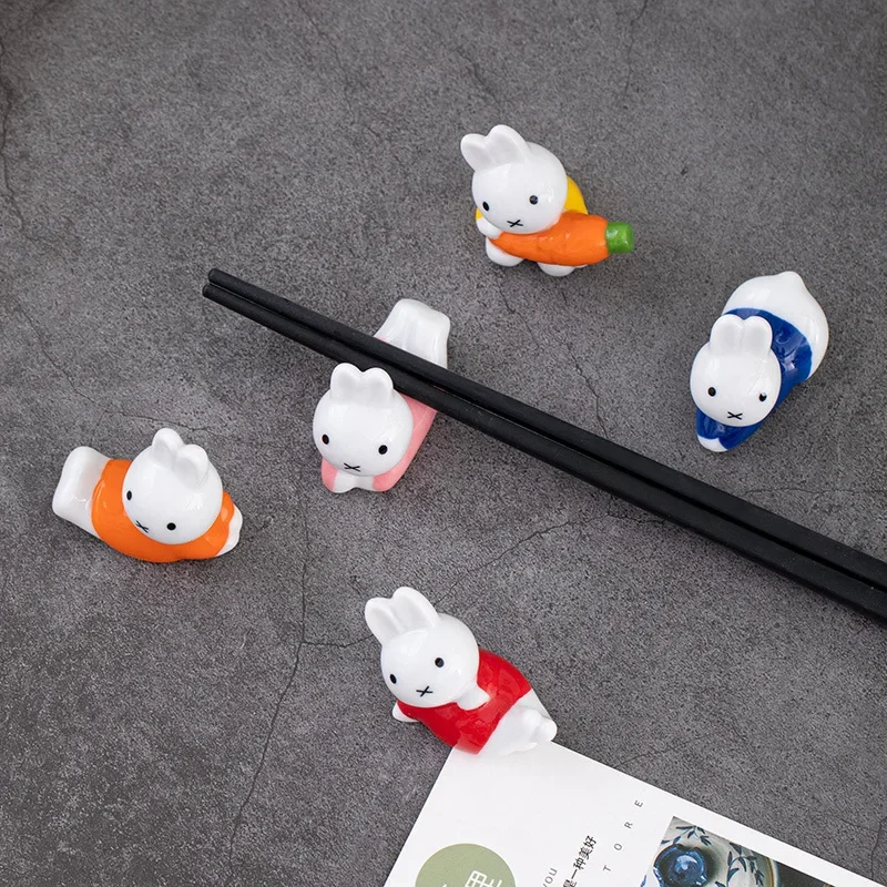 

Kawaii Miffy Cartoon Chopstick Holder, Chopstick Holder, Ceramic Cute Ornament, Toy Gift