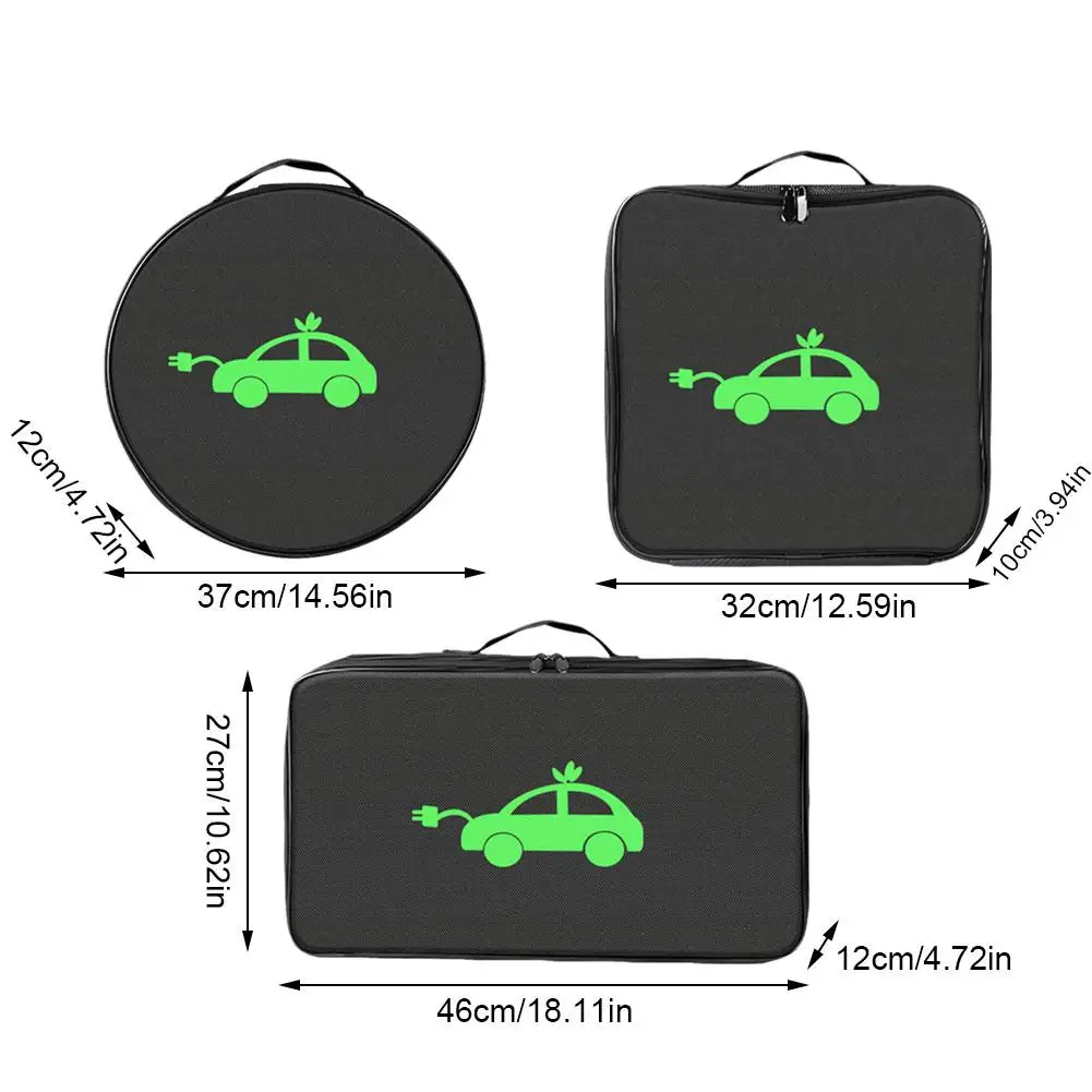 Jumper Cable Bag Cable Storage Case Electric Car Charger Case EV Car Charging Cable Storage Carry Bag EV Cable Organizer Bag