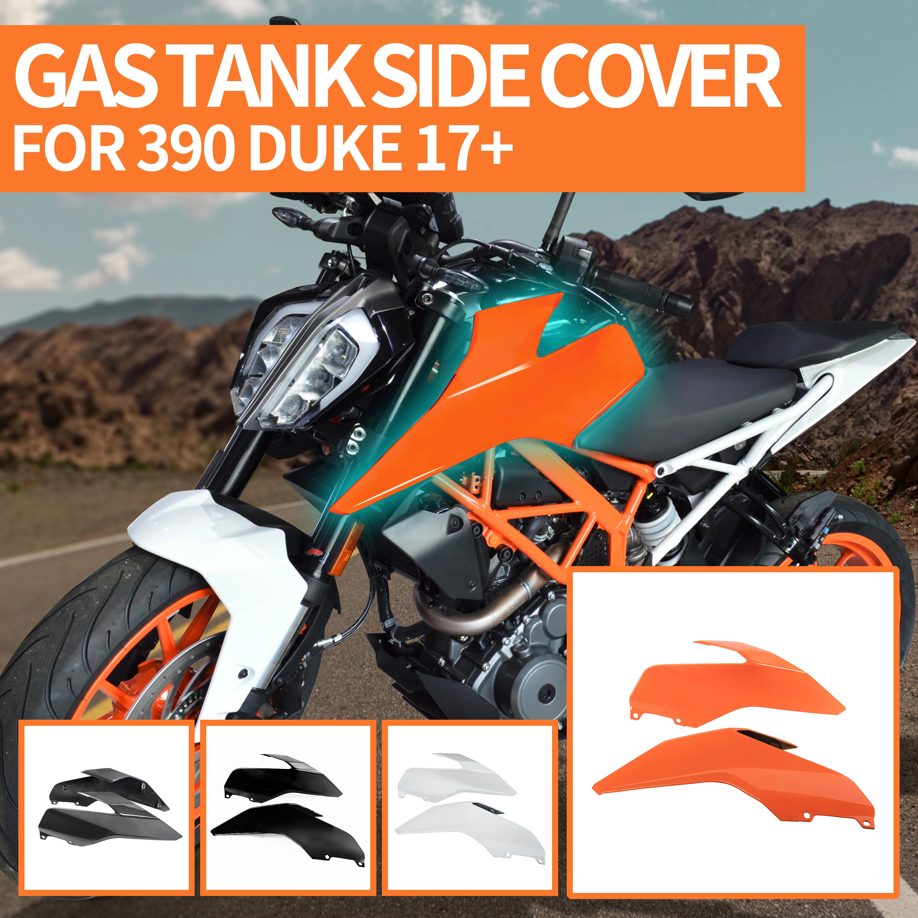 ل Duke 390 2019 خزان الوقود لوحة جانبية هدية القلنسوة دراجة نارية الملحقات ل KTM Duke 125 390 2017-2023 Duke 200 2020-2023 #2