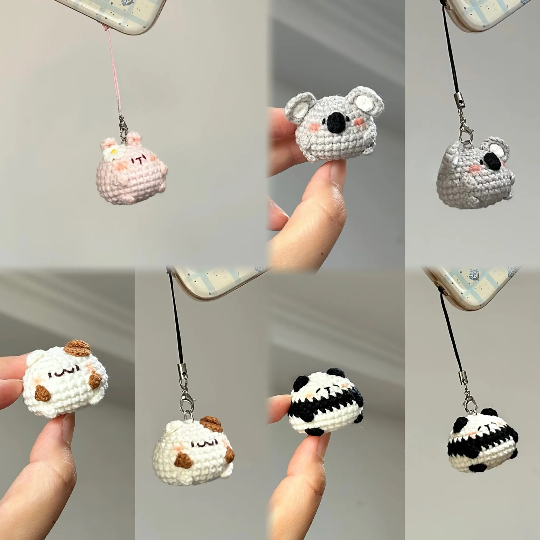 kit-de-materiais-para-croche-artesanal-diy-chaveiro-de-boneco-de-animal-fofo-alca-para-celular-artesanato-panda-e-coala-p