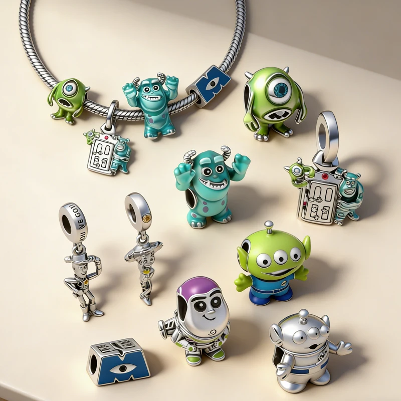 

Новые бусины-шармы 2026 года: Дамбо из «Истории игрушек», Король Лев Симба, Чеширский кот. Подходят для браслетов и ожерелий. Бусины для самостоятельного изготовления украшений. Подарок для женщин.