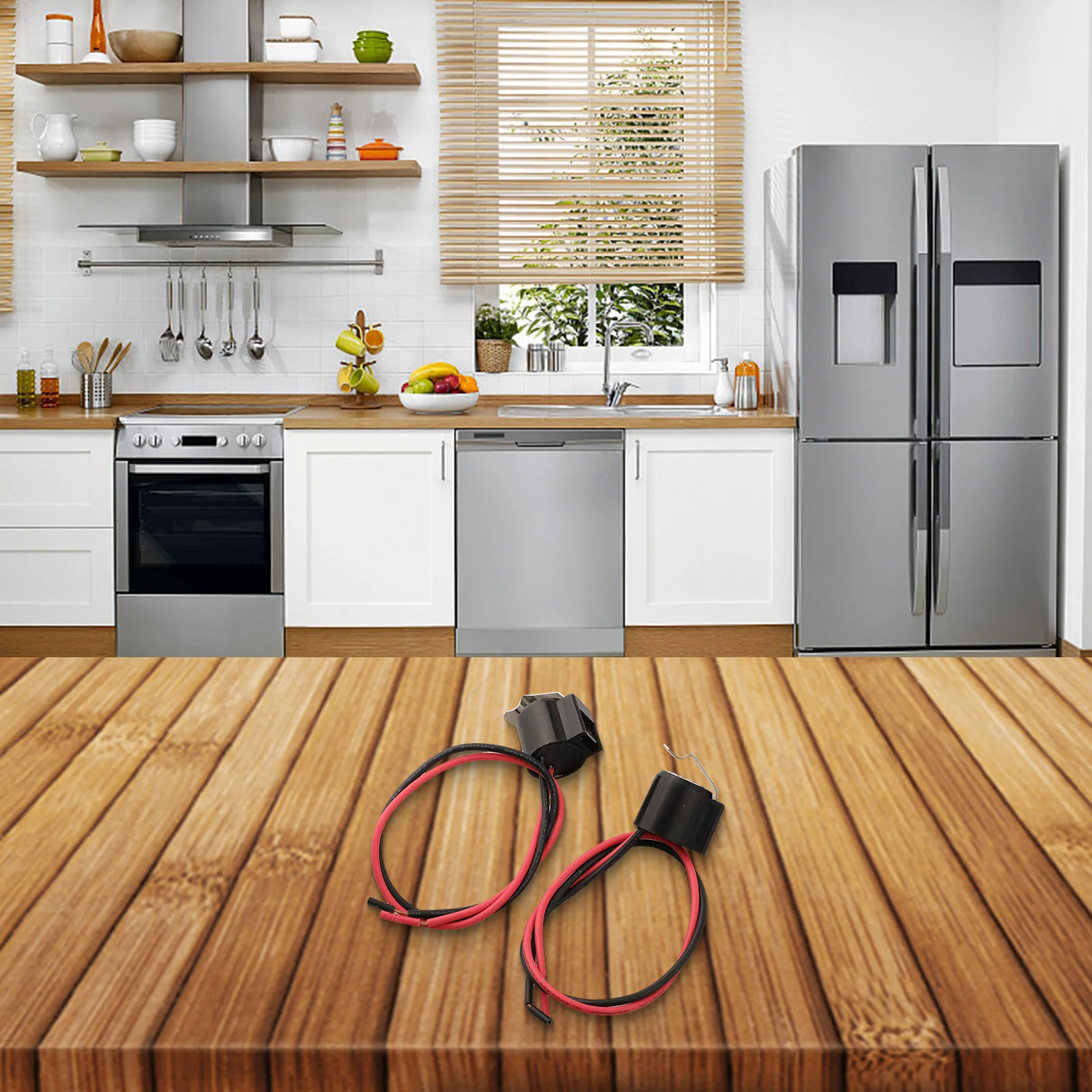 2 Pack W10225581 Bimetal Defrost Thermostat Replacement for Refrigerators Compatible with Multiple Part Numbers