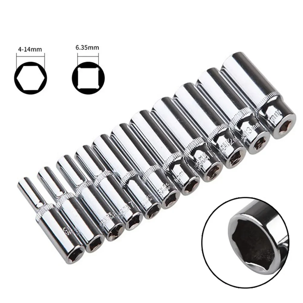 Drive Deep Socket Set Hand Tools Long Socket Hex Repair Tool For Impact Drivers And Socket Wrenches Sockets