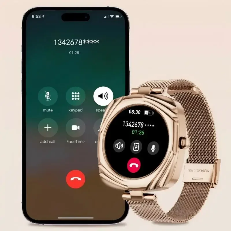 

AW5 Fashion Smart Watch Women Bluetooth Calls 1.09-inch AMOLED Screen SMS Information Display Music Playback Outdoor Smartwatch