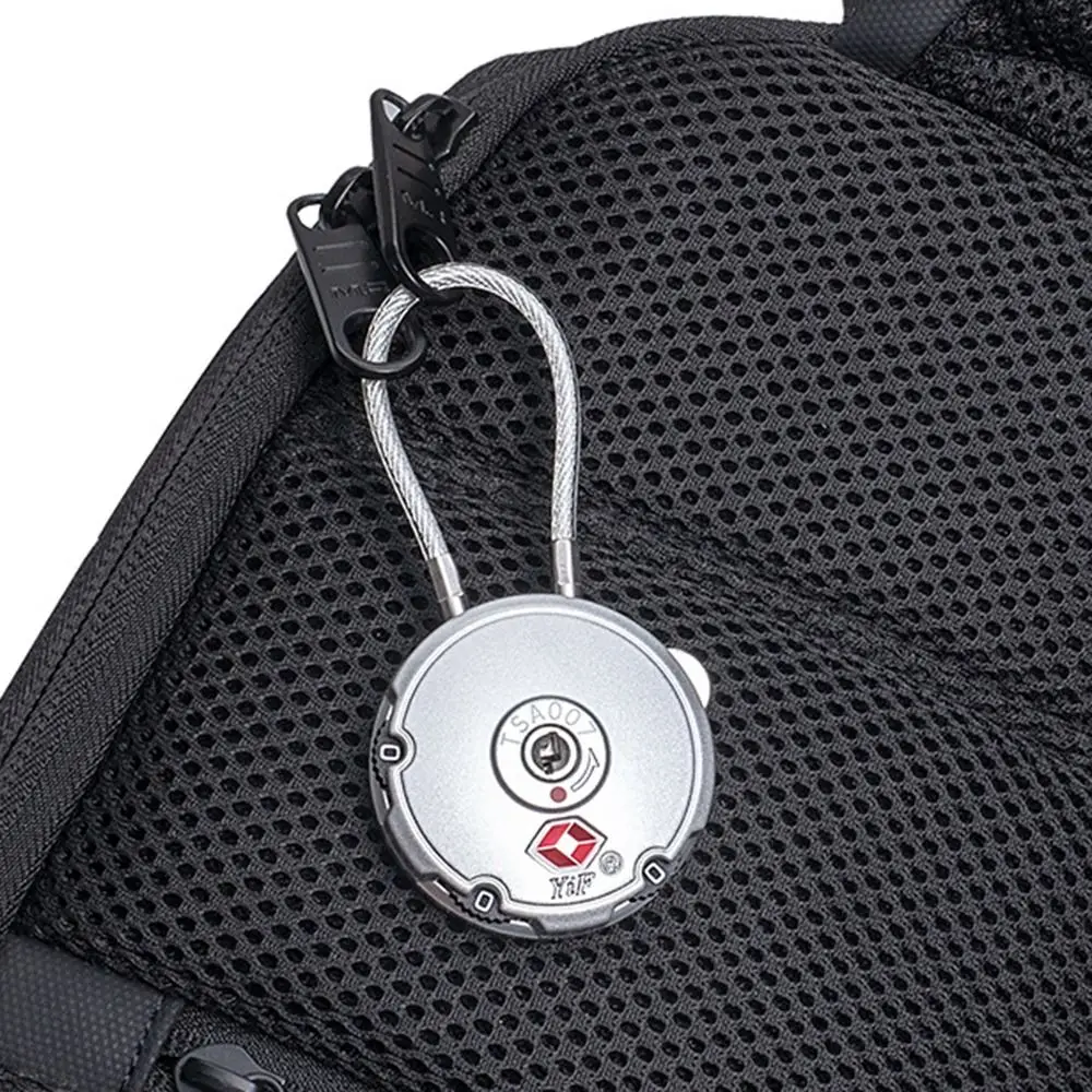 Anti-Theft Travel with Steel Cable TSA Customs Lock Password Lock Customs Code Lock 3 Digit Combination Lock